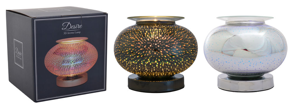 Aroma Oil/Wax Melt Electric Burner Orb Touch Lamp (Starburst)